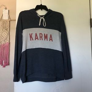 Thin long sleeve with hood